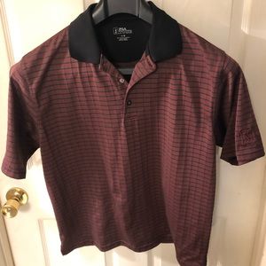 •PGA Tour• Men’s Large Maroon and Black Polo